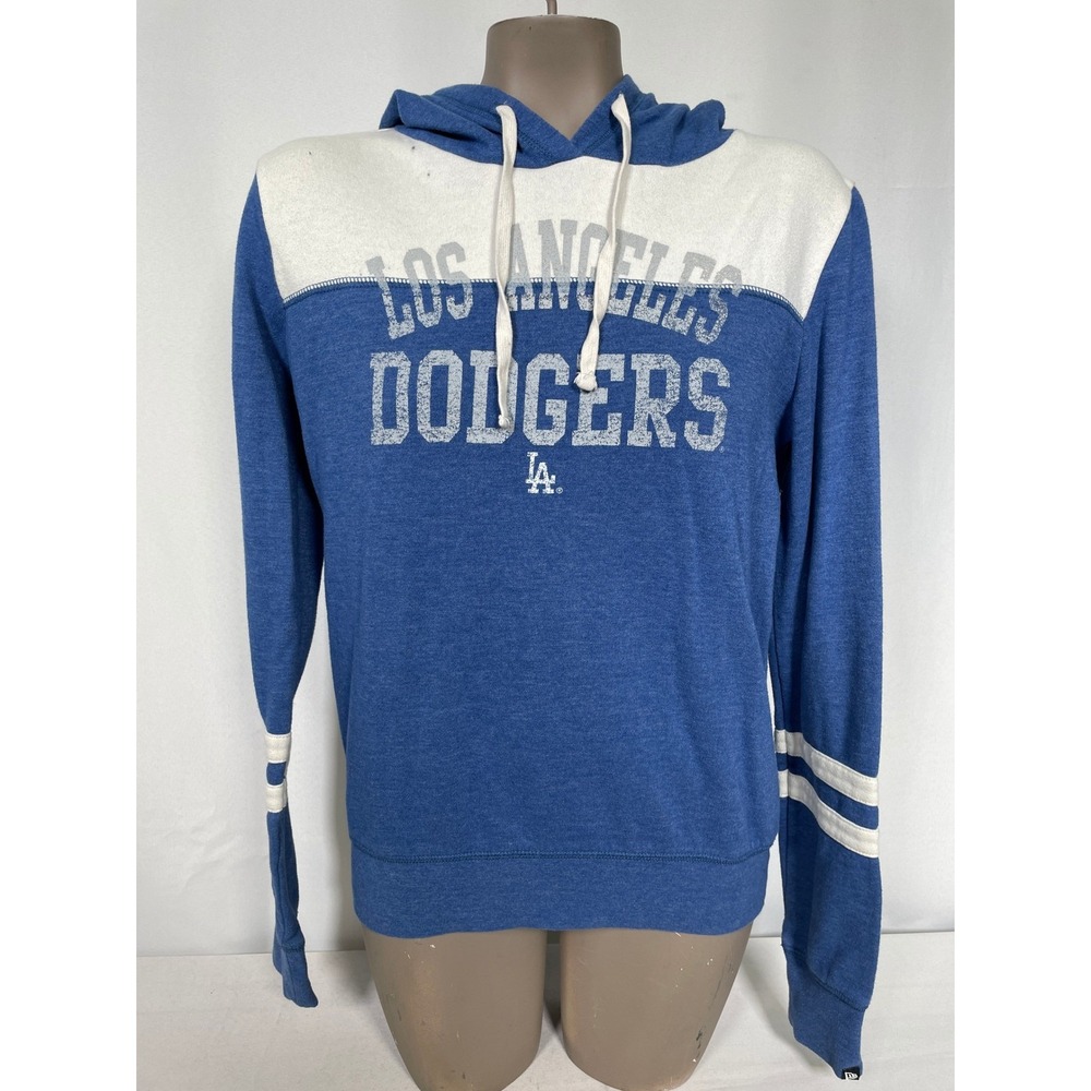 Los Angeles Dodgers MLB New Era White/Blue Pullover Hoodie Women's SMALL